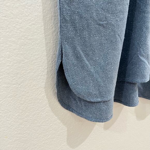 NWT Storm & Marie Silk Miguel Shift Dress Moonlight Blue V Neckline Size Large - Picture 5 of 13